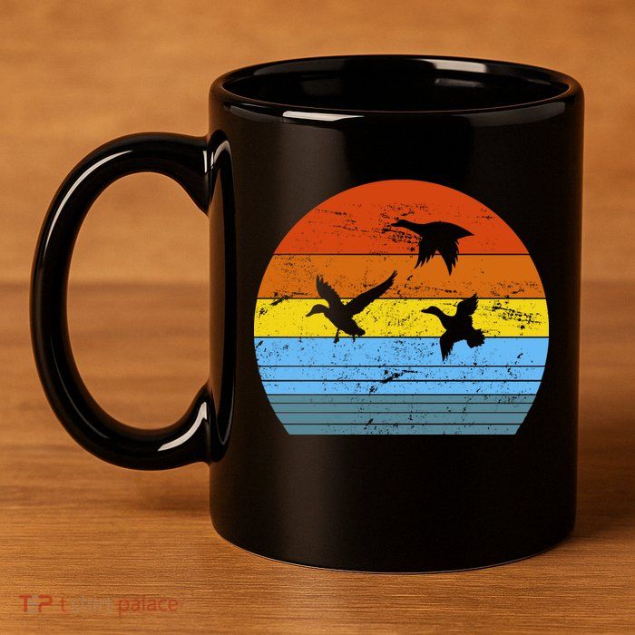 Distressed Duck Hunting 11oz C Handle Ceramic Mug