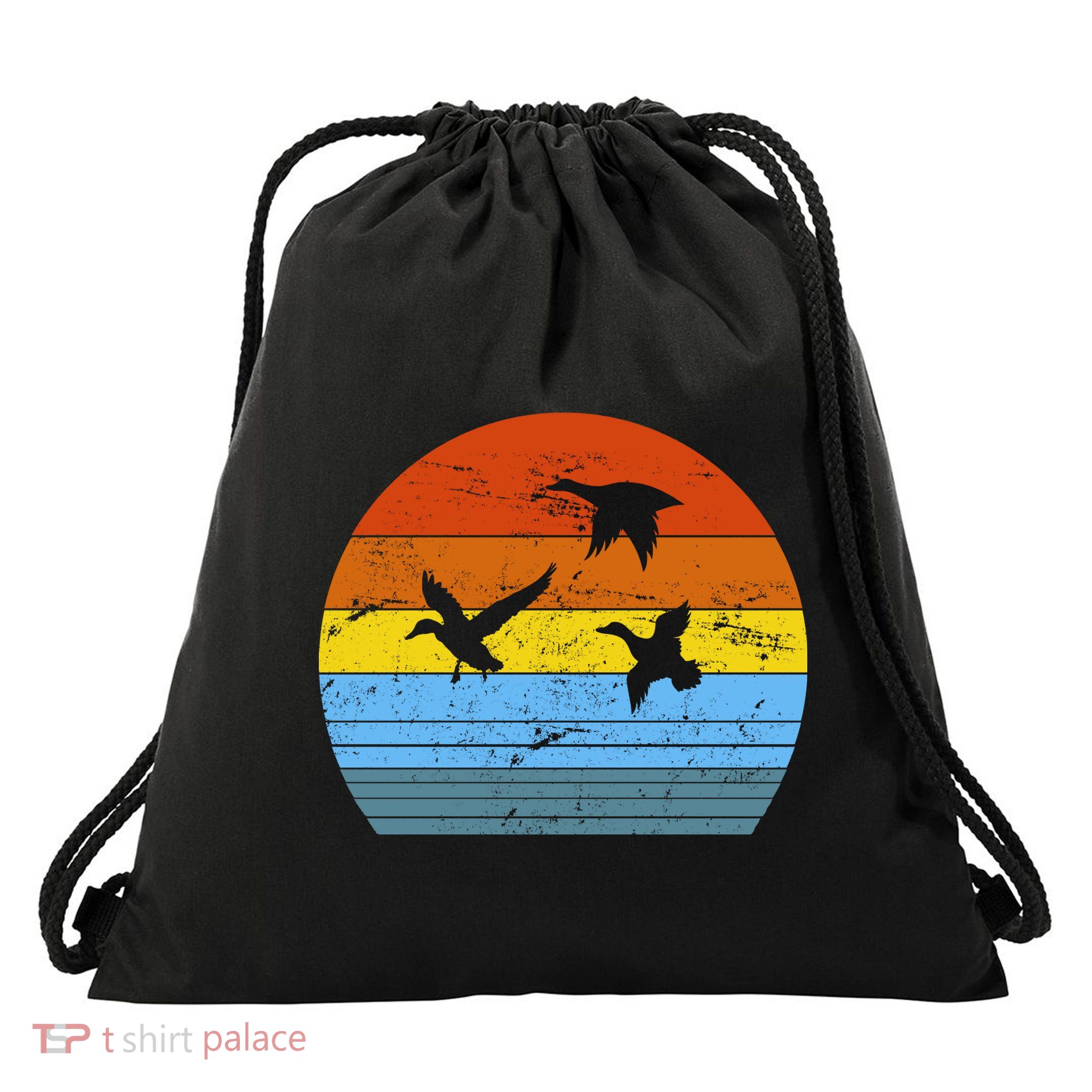 Distressed Duck Hunting Drawstring Bag