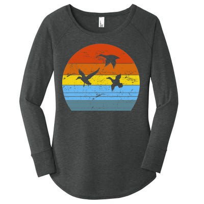 Distressed Duck Hunting Women's Perfect Tri Tunic Long Sleeve Shirt