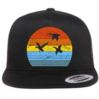 Distressed Duck Hunting Flat Bill Trucker Hat