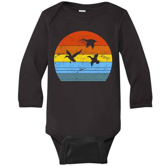 Distressed Duck Hunting Baby Long Sleeve Bodysuit