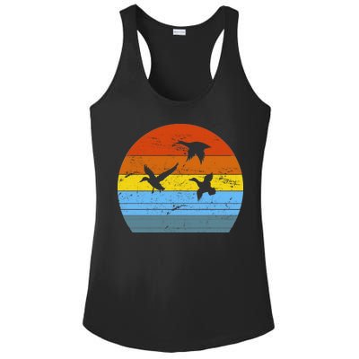 Distressed Duck Hunting Ladies PosiCharge Competitor Racerback Tank