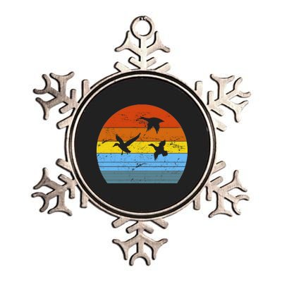 Distressed Duck Hunting Metallic Star Ornament