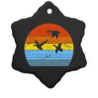 Distressed Duck Hunting Ceramic Star Ornament