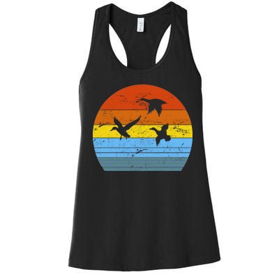 Distressed Duck Hunting Women's Racerback Tank