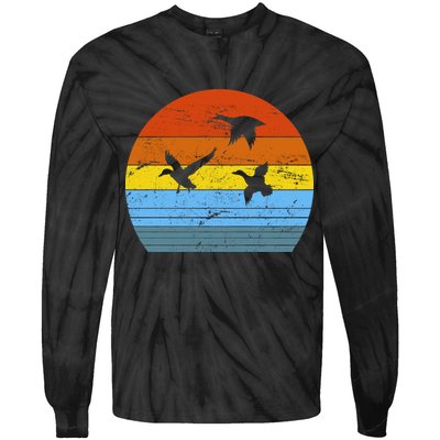 Distressed Duck Hunting Tie-Dye Long Sleeve Shirt