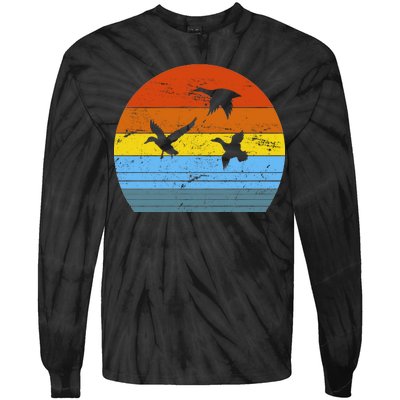 Distressed Duck Hunting Tie-Dye Long Sleeve Shirt