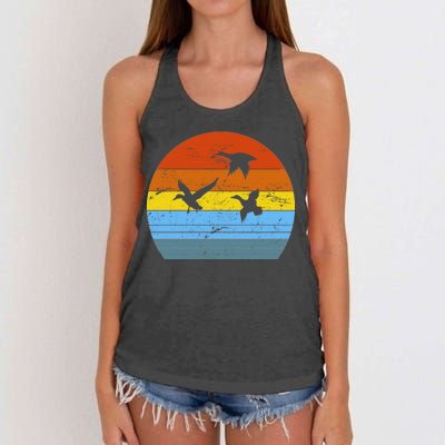 Distressed Duck Hunting Women's Knotted Racerback Tank