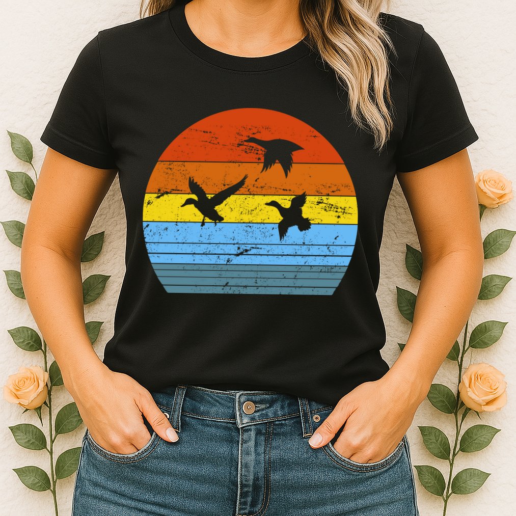 Distressed Duck Hunting Womens T-Shirt
