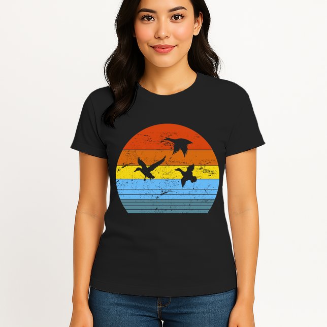 Distressed Duck Hunting Womens T-Shirt