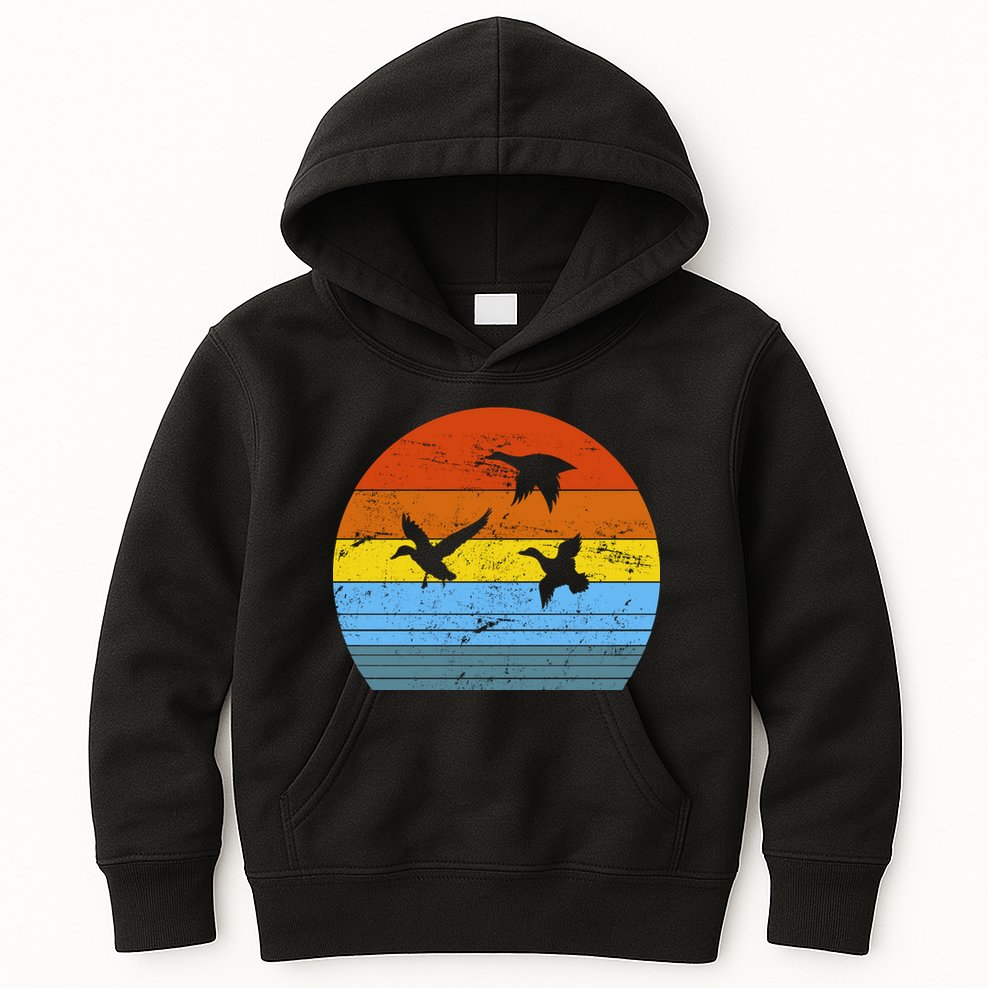 Distressed Duck Hunting Kids Hoodie