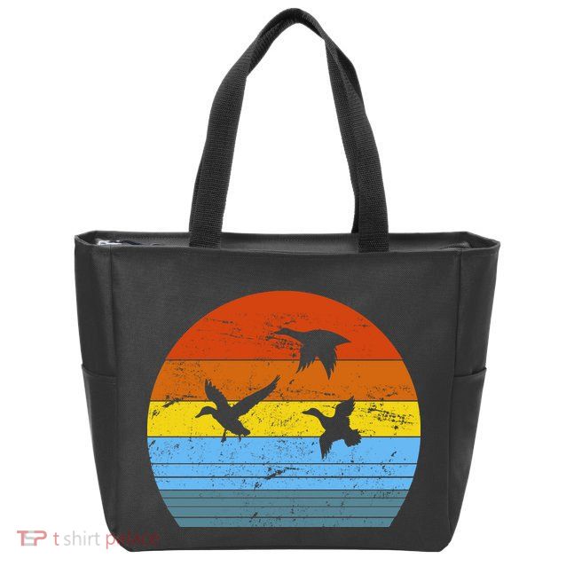 Distressed Duck Hunting Zip Tote Bag