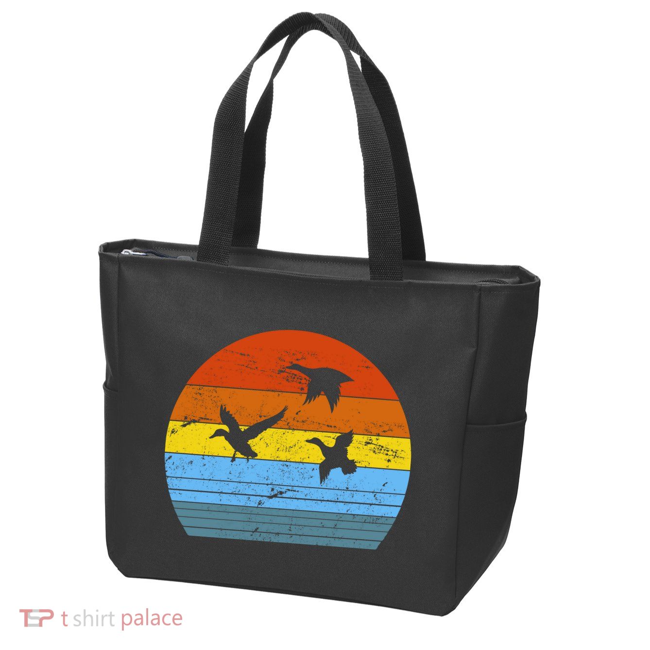 Distressed Duck Hunting Zip Tote Bag