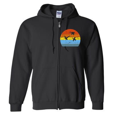 Distressed Duck Hunting Full Zip Hoodie