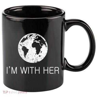 Distressed Earth Day I'm With Her Science March 11oz C Handle Ceramic Mug
