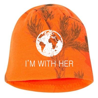 Distressed Earth Day I'm With Her Science March Kati - Camo Knit Beanie