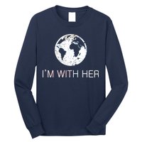 Distressed Earth Day I'm With Her Science March Long Sleeve Shirt