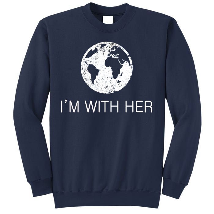 Distressed Earth Day I'm With Her Science March Sweatshirt