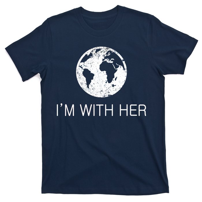 Distressed Earth Day I'm With Her Science March T-Shirt