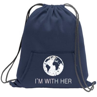 Distressed Earth Day I'm With Her Science March Sweatshirt Cinch Pack Bag