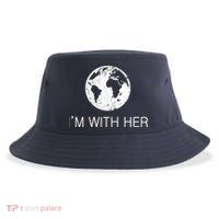 Distressed Earth Day I'm With Her Science March Sustainable Bucket Hat