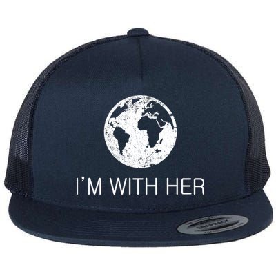 Distressed Earth Day I'm With Her Science March Flatbill Hat