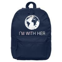 Distressed Earth Day I'm With Her Science March 16 in Basic Backpack