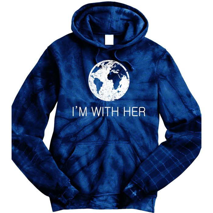 Distressed Earth Day I'm With Her Science March Tie Dye Hoodie