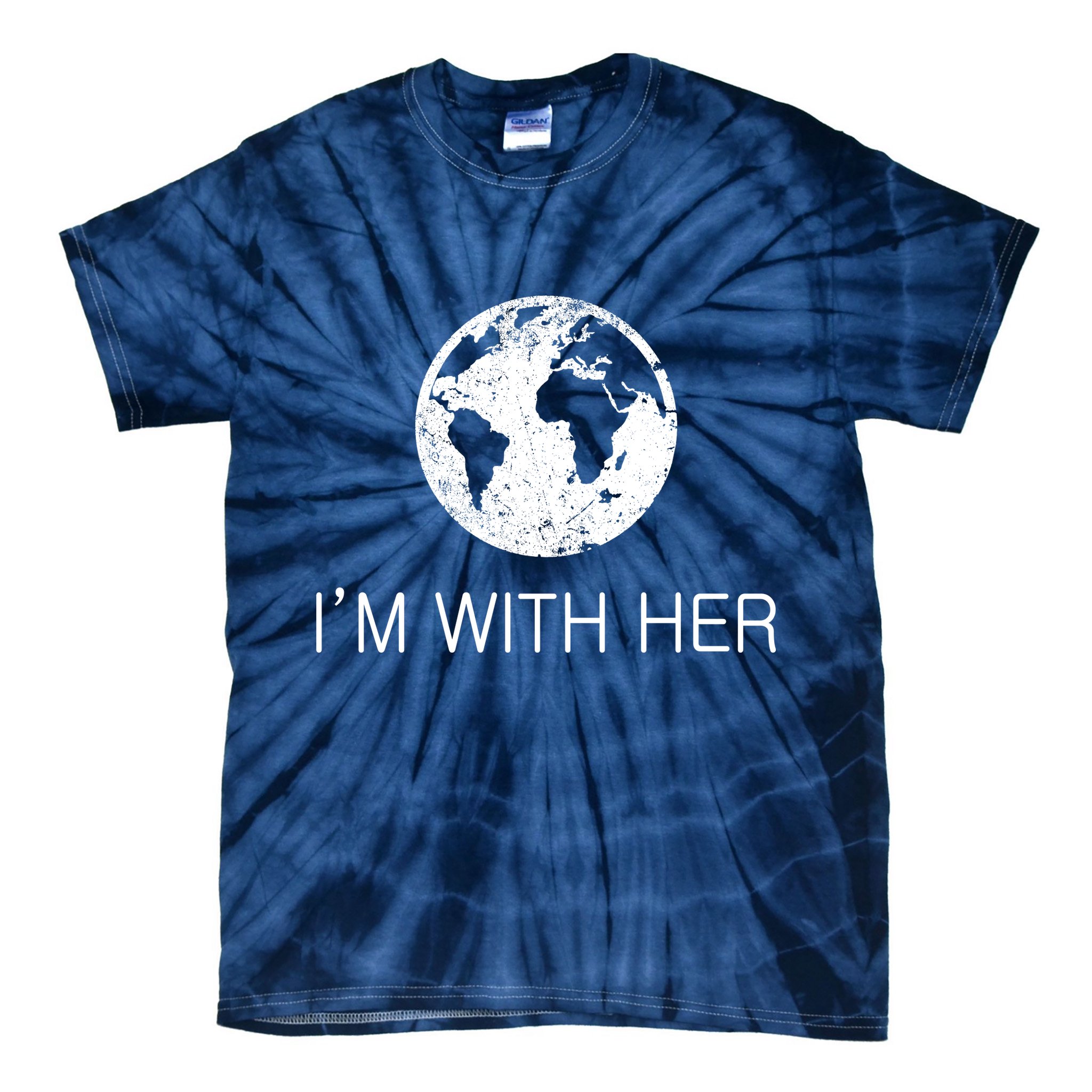 Distressed Earth Day I'm With Her Science March Tie-Dye T-Shirt