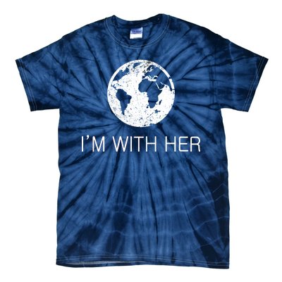 Distressed Earth Day I'm With Her Science March Tie-Dye T-Shirt