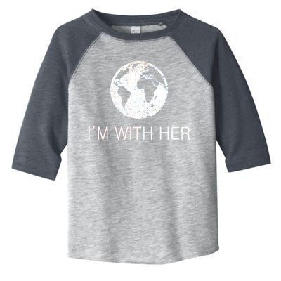 Distressed Earth Day I'm With Her Science March Toddler Fine Jersey T-Shirt