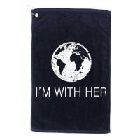 Distressed Earth Day I'm With Her Science March Golf Towel