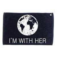 Distressed Earth Day I'm With Her Science March Grommeted Golf Towel