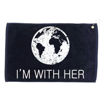 Distressed Earth Day I'm With Her Science March Grommeted Golf Towel