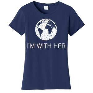 Distressed Earth Day I'm With Her Science March Women's T-Shirt