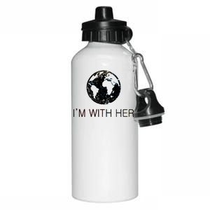 Distressed Earth Day I'm With Her Science March Aluminum Water Bottle