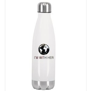 Distressed Earth Day I'm With Her Science March Stainless Steel Insulated Water Bottle