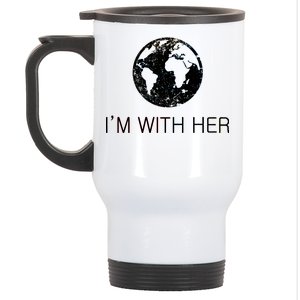 Distressed Earth Day I'm With Her Science March Stainless Steel Travel Mug