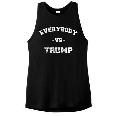 Distressed Everybody VS Trump Ladies PosiCharge Tri-Blend Wicking Tank