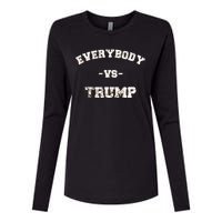 Distressed Everybody VS Trump Womens Cotton Relaxed Long Sleeve T-Shirt