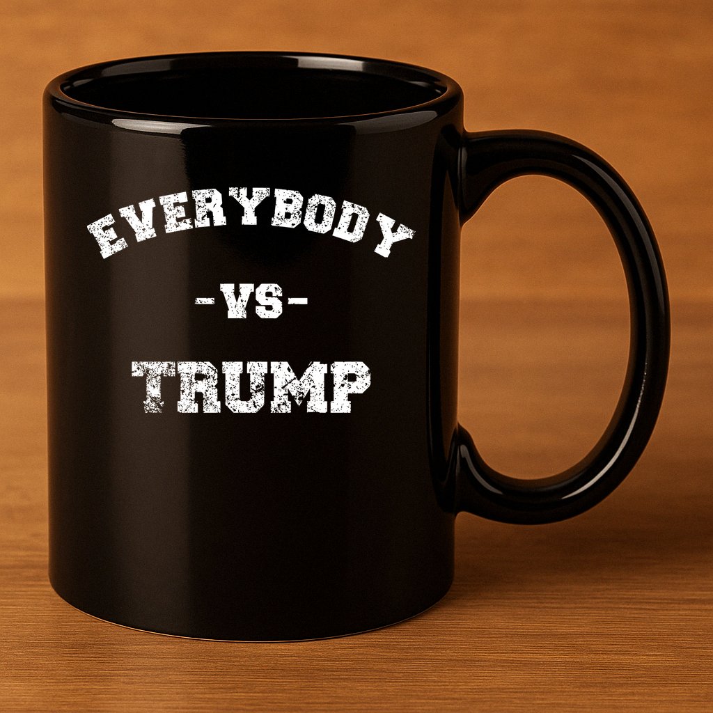 Distressed Everybody VS Trump 11oz C Handle Ceramic Mug
