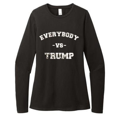 Distressed Everybody VS Trump Womens CVC Long Sleeve Shirt