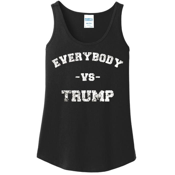 Distressed Everybody VS Trump Ladies Essential Tank