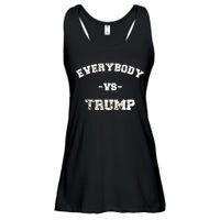 Distressed Everybody VS Trump Ladies Essential Flowy Tank