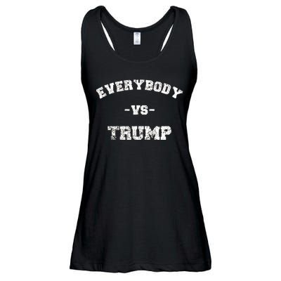 Distressed Everybody VS Trump Ladies Essential Flowy Tank