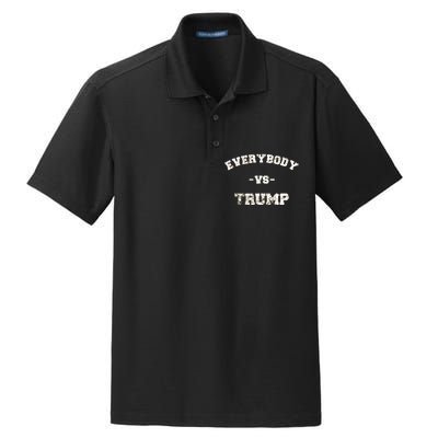 Distressed Everybody VS Trump Dry Zone Grid Polo