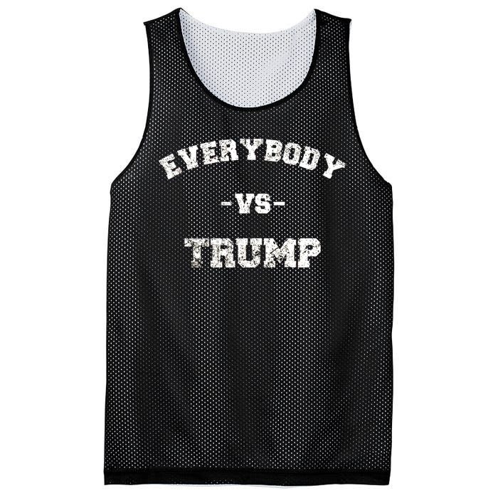 Distressed Everybody VS Trump Mesh Reversible Basketball Jersey Tank