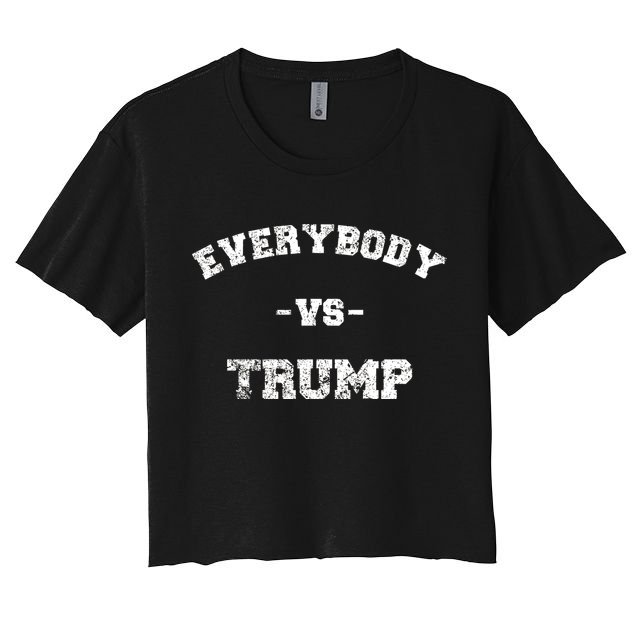 Distressed Everybody VS Trump Crop Top