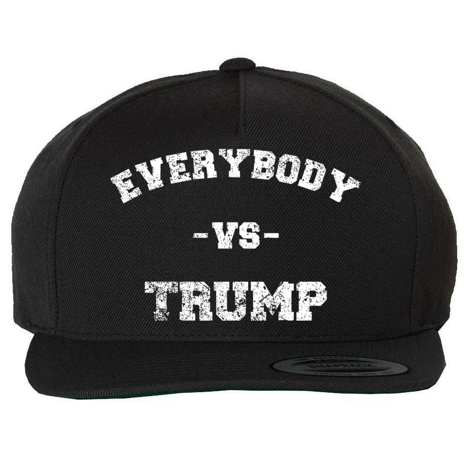 Distressed Everybody VS Trump Wool Snapback Cap