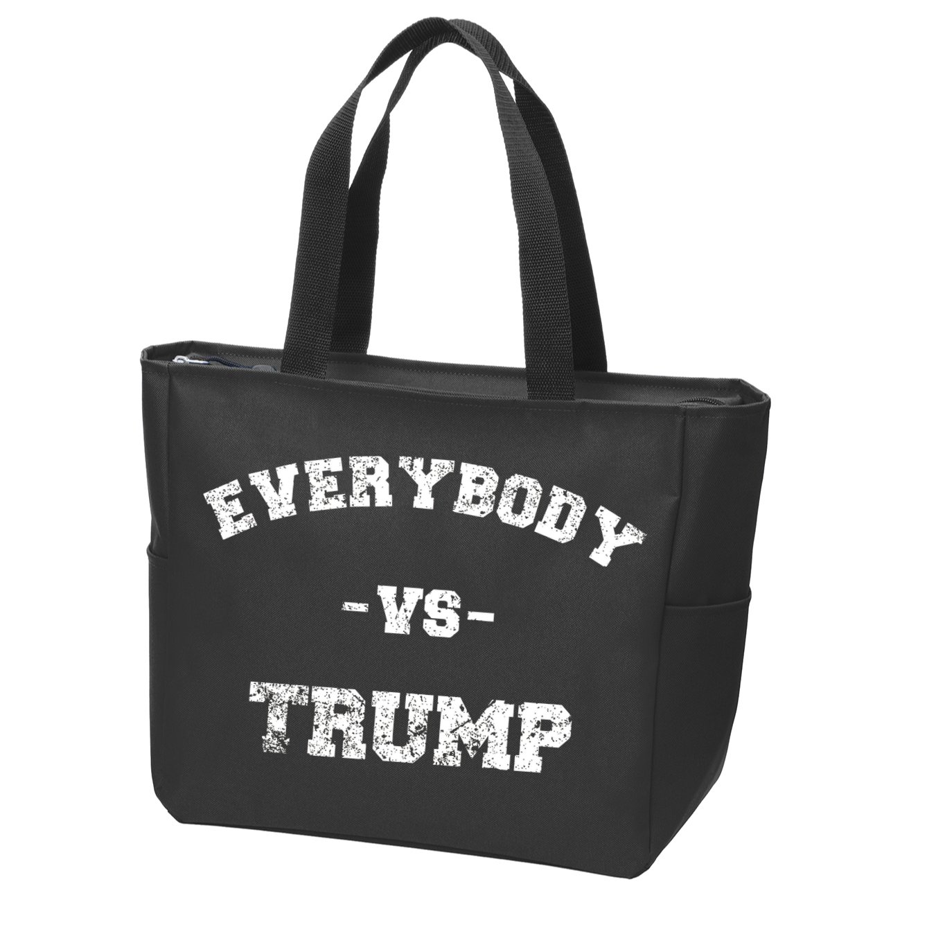 Distressed Everybody VS Trump Zip Tote Bag